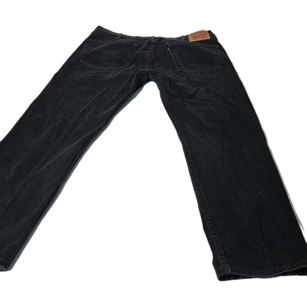 Levis 505 Straight Leg Regular Fits 38x31 Black Classic Denim Jeans‎